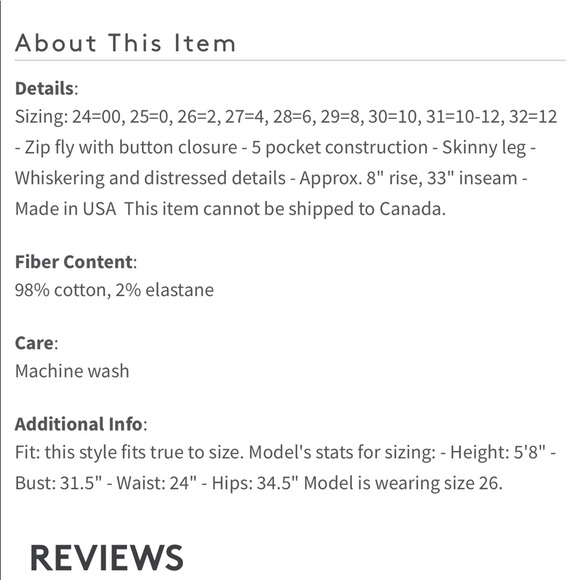 HUDSON Collin Flap Skinny Jean size 0 - Picture 8 of 8